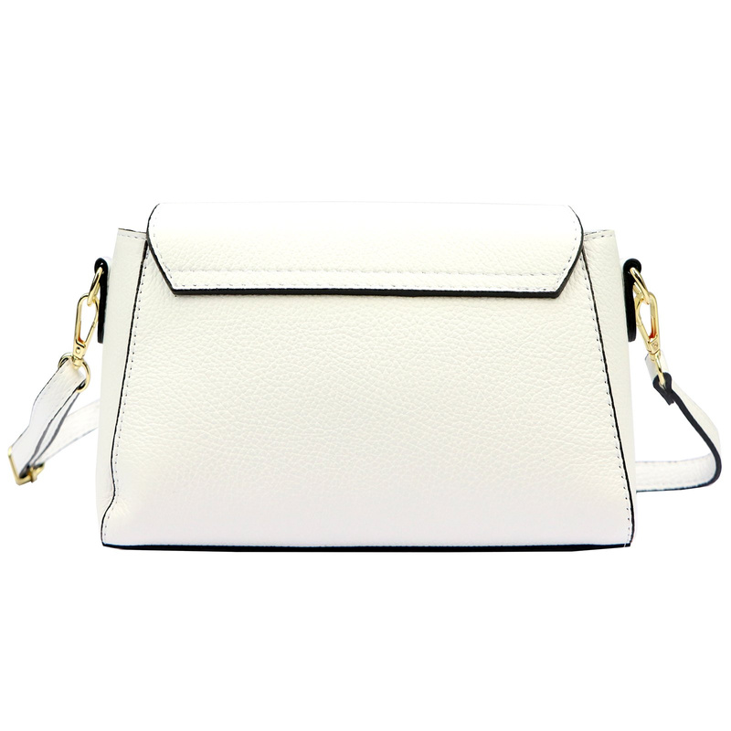 Luka damska listonoszka skóra naturalna torebka przez ramię z klapą