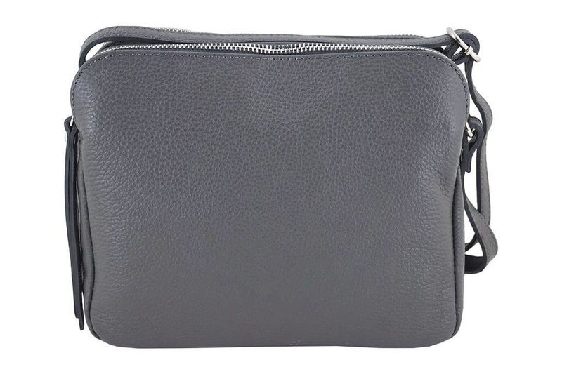 Torebka skórzana damska włoska - Bordowa