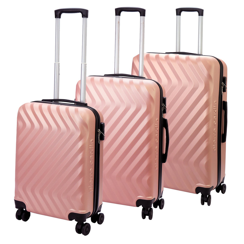 Pierre Cardin zestaw podróżny trzech walizek twarde ABS na kółkach