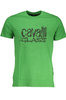 ZIELONY T-SHIRT MĘSKI Z KRÓTKIM RĘKAWEM KLASY CAVALLI