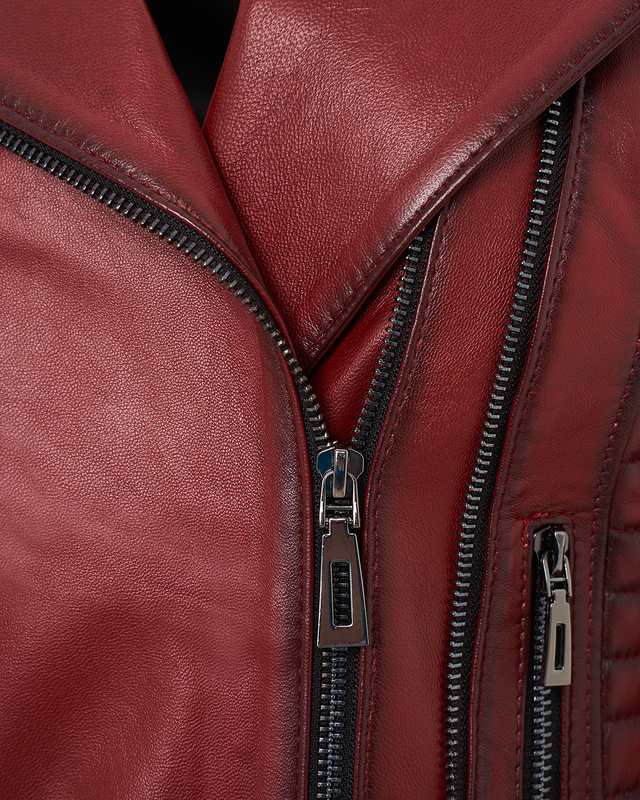 Bukowski Damska ramoneska "Ula" kurtka skóra naturalna z kieszeniami