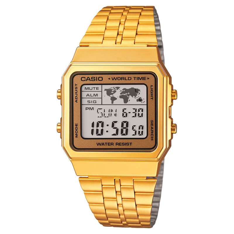 Zegarek CASIO A500WGA-9. Kwarcowy, Kolor szary. Mężczyzna.