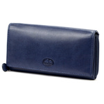 Zgrabny podłużny Skórzany damski portfel na zatrzask EL FORREST RFID