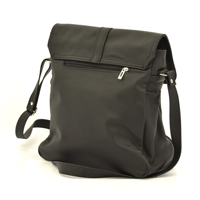 Skórzana damska listonoszka klasyczna przez ramię