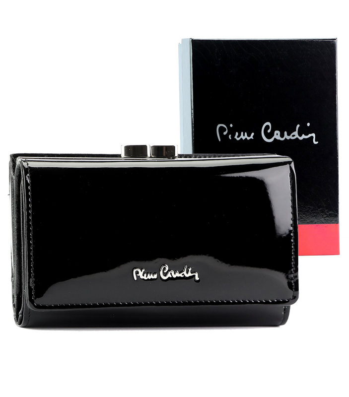 skóra naturalna + Damski portfel ze skóry ekologicznej Pierre Cardin 07 SHINY 108