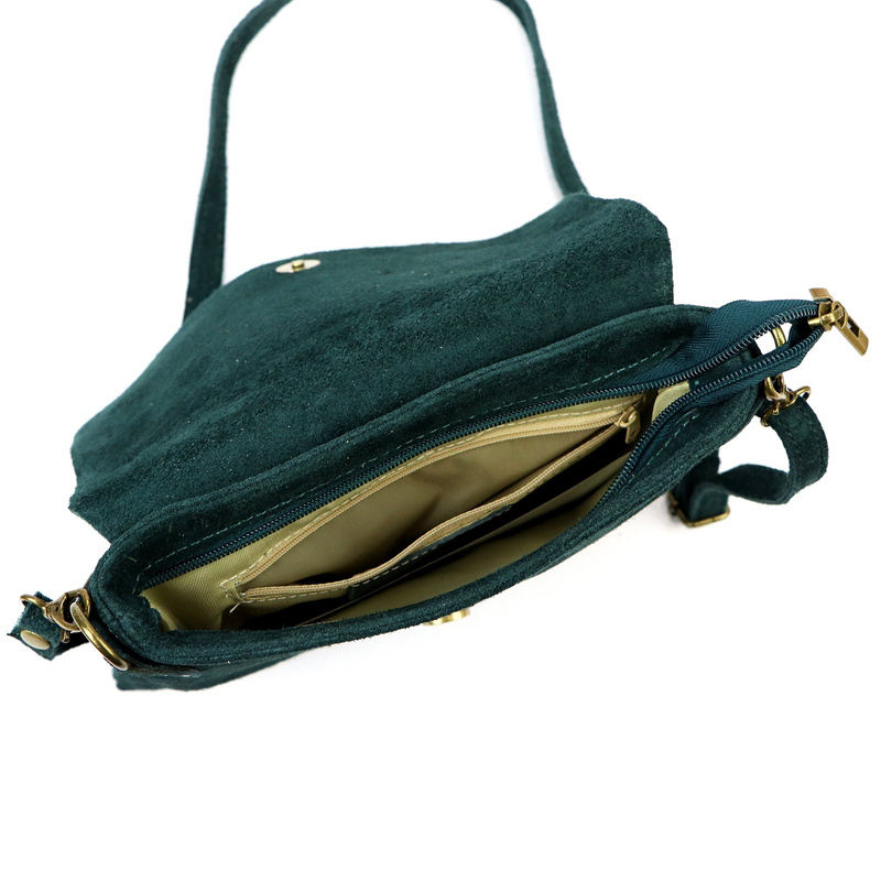 Vera Pelle damska listonoszka skóra naturalna torebka przez ramię z klapą