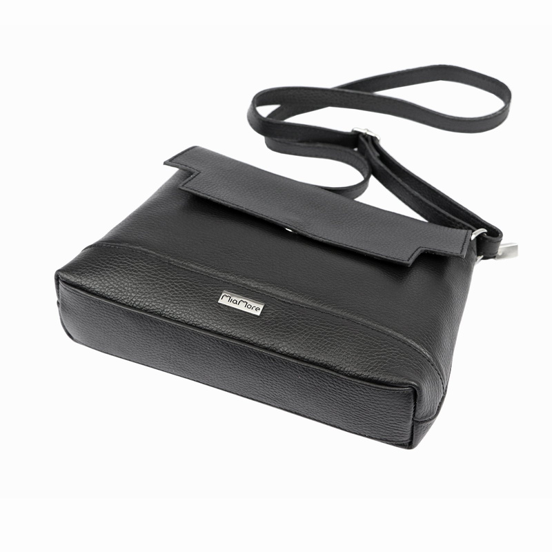 MiaMore damska listonoszka przez ramię skóra naturalna torebka z klapą