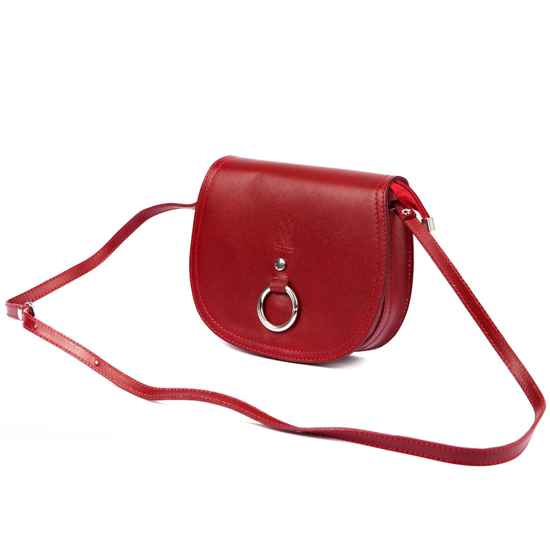 Damska listonoszka skórzana z klapą przez ramię