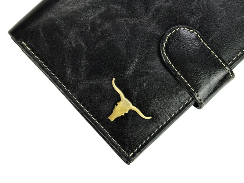 Buffalo Wild męski portfel skóra naturalna rozbudowany pionowy przegrody