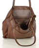 Torba shopper brązowa czekoladowa z kieszeniami skóra naturalna – MARCO MAZZINI