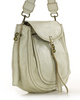 Marco Mazzini Torebka classic saddle bag ze skóry naturalnej na ramie beż taupe