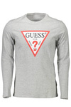 GUESS JEANS T-SHIRT Z DŁUGIM RĘKAWEM SZARY MĘSKI