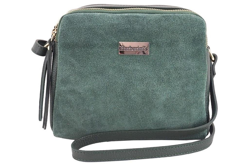 Damska skórzana listonoszka włoska - Czarna