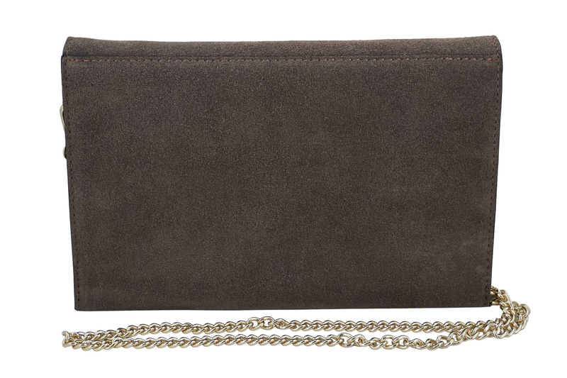 Stylowa kopertówka zamszowa Barberinis - Beżowa ciemna