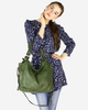 Torba skórzana wysokogatunkowa na ramię styl miejski shoulder leather bag - MARCO MAZZINI zielona