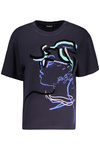 Niebieski T-shirt damski Desigual 26WWTK35