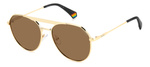 Okulary POLAROID PLD6211SXJ5G. Okulary przeciwsłoneczne, Kolor złoty. Unisex.