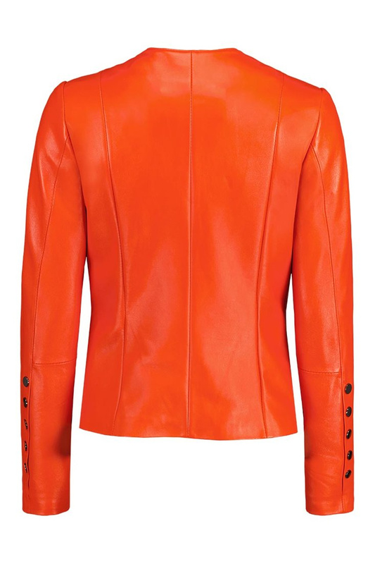 Bukowski damska Skórzana kurtka "Honorata" zapinana na guziki