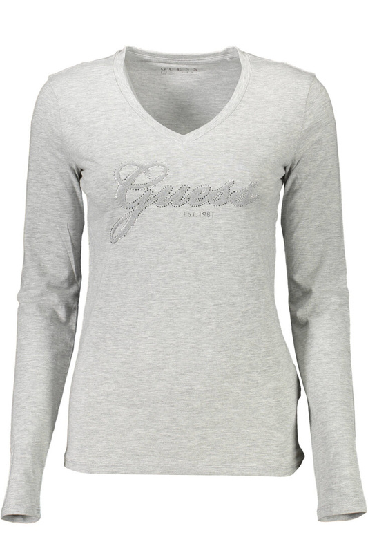GUESS JEANS T-SHIRT Z DŁUGIM RĘKAWEM DAMSKI SZARY