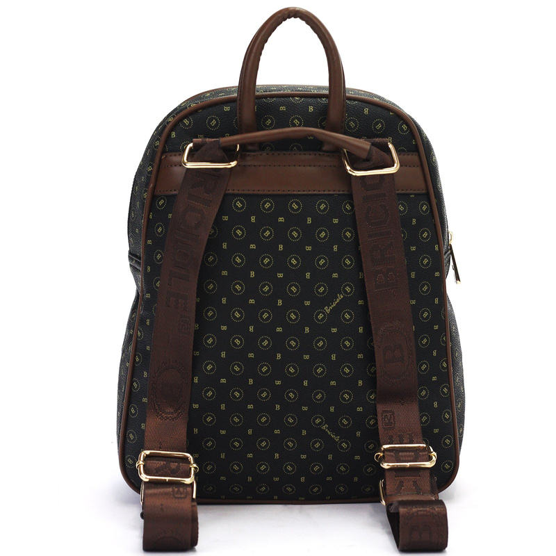 BRICIOLE damski plecak skóra ekologiczna miejski z kieszeniami pojemny