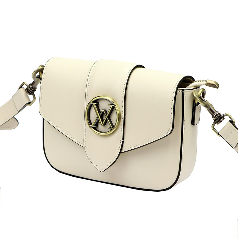 Luka damska listonoszka skóra naturalna torebka przez ramię z klapą