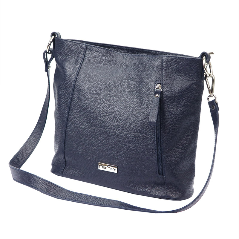 Damska shopperbag na ramię skórzana od MiaMore