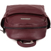 Burgundowy mały skórzany plecak damski elegancki plecaczek A5 Beltimore P15