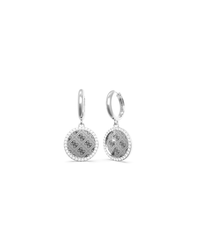 Biżuteria GUESS JUBE058JWRHTU. Kolczyk, Kolor szary. Kobieta.