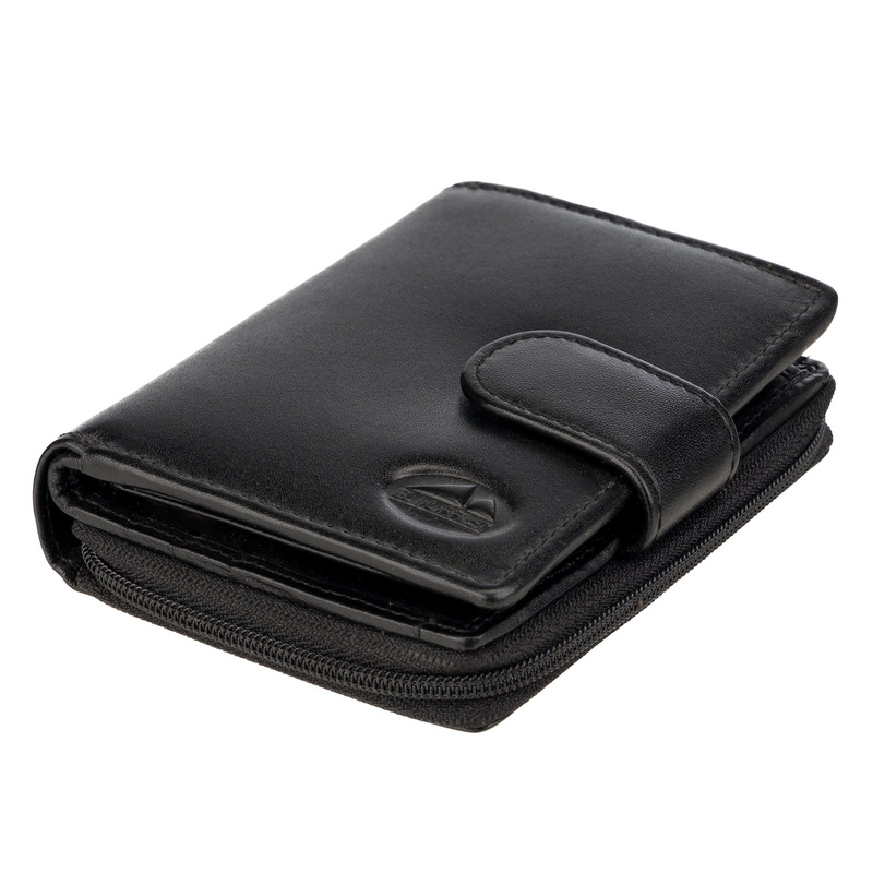 Pojemny Skórzany damski portfel kieszeń zasuwana EL FORREST RFID