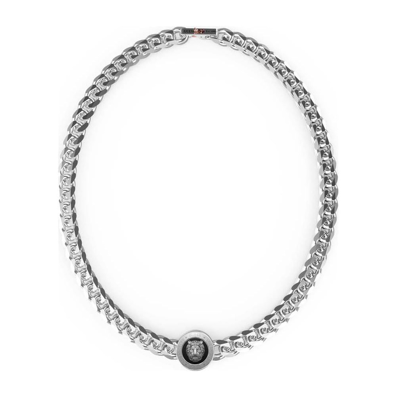 Biżuteria GUESS JUMN01313JWST. Naszyjnik, Kolor szary. Mężczyzna.