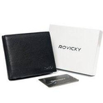 Zgrabny męski skórzany portfel z RFID od Rovicky