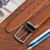Pasek męski skórzany premium 3,5 cm skóra licowa Beltimore brązowy E41 : Kolory - brązowy, beżowy, Rozmiar pasków - r.85-100 cm