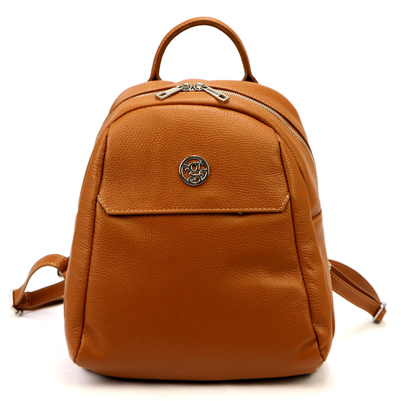 Gregorio damski miejski plecak-torebka skóra naturalna z kieszeniami