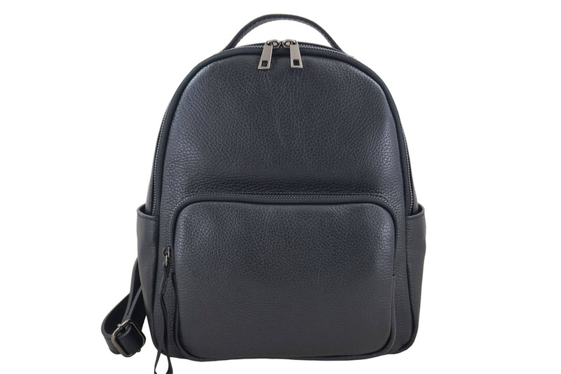 Elegancki plecak skórzany - Czarny