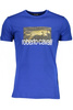 ROBERTO CAVALLI T-SHIRT Z KRÓTKIM RĘKAWEM MĘSKI NIEBIESKI
