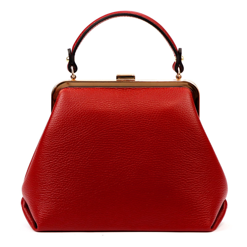 Elegancka Zgrabna damska skórzana torebka do ręki na bigiel od Luka