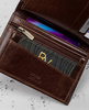 Rovicky męski składany portfel skóra naturalna rozbudowany pionowy RFID