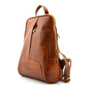 Florence Miejski Damski plecak skóra naturalna z kieszeniami na suwak