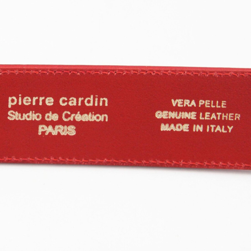 Męski elegancki pasek do spodni skórzany z klasyczną klamrą Pierre Cardin