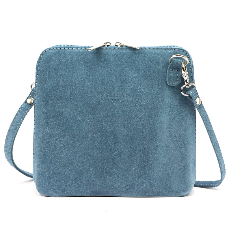 Barberinis Zamszowa skórzana mała damska listonoszka z organizerem na ramię