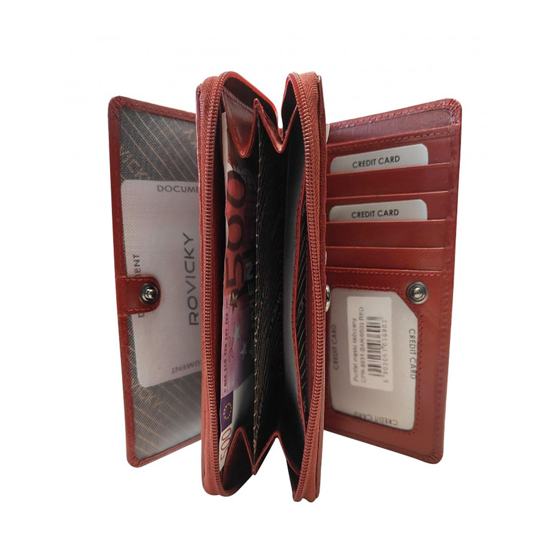 Skórzany damski portfel Rovicky CPR-8931-BAR RFID