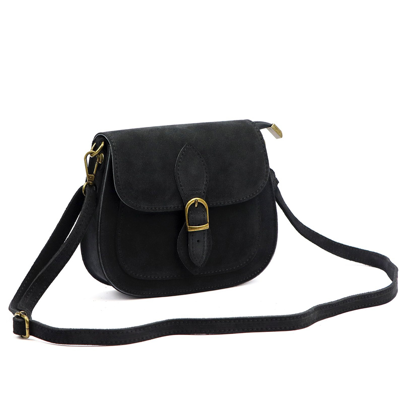 Luka Klasyczna Zamszowa damska listonoszka skórzana przez ramię z kieszenią