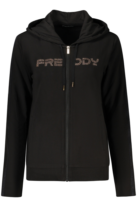 CZARNA BLUZA DAMSKA Z ROZPINANYM NA ZAMEK FREDDY