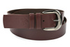 Beltimore skórzany damski pasek do spodni 4 cm burgundowy A72 : Kolory - fioletowy, Rozmiar pasków - r.110-125 cm