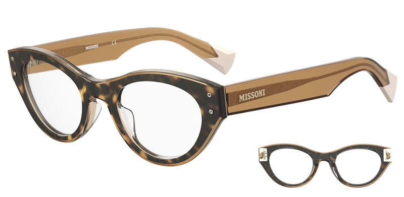 Okulary MISSONI MIS-0066-XLT. Okulary, Kolor Havanbeig. Kobieta.