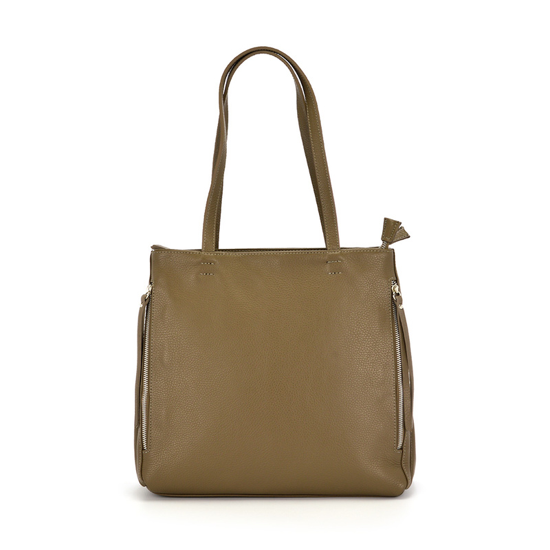 Elegancka stylowa duża damska skórzana shopperbag