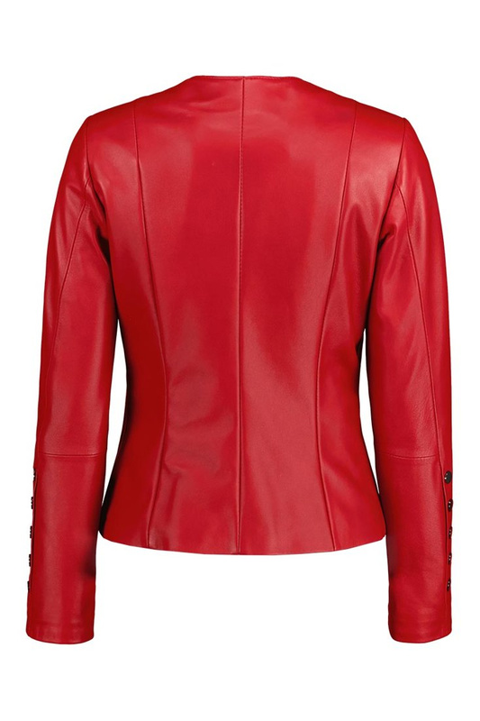 Bukowski damska Skórzana kurtka "Honorata" zapinana na guziki