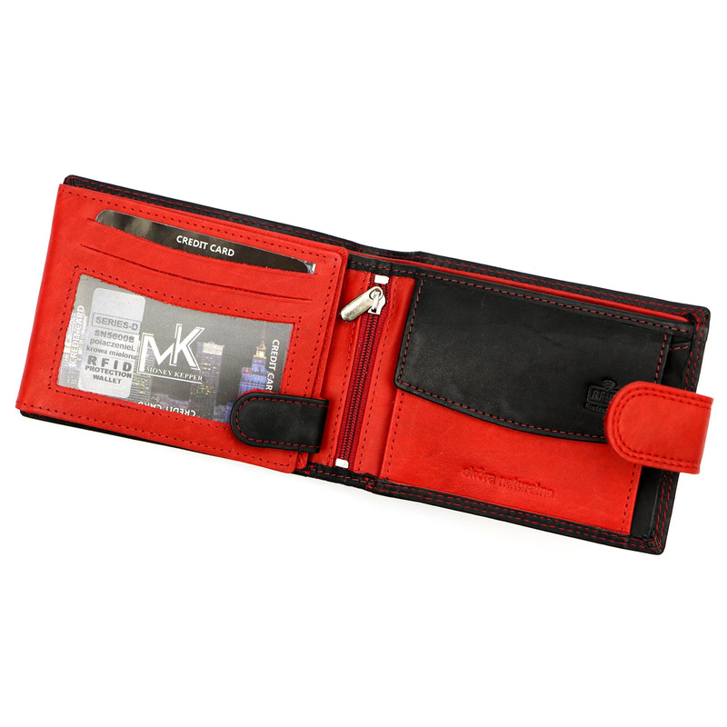Skórzany męski portfel Money Kepper CNM 5600B RFID