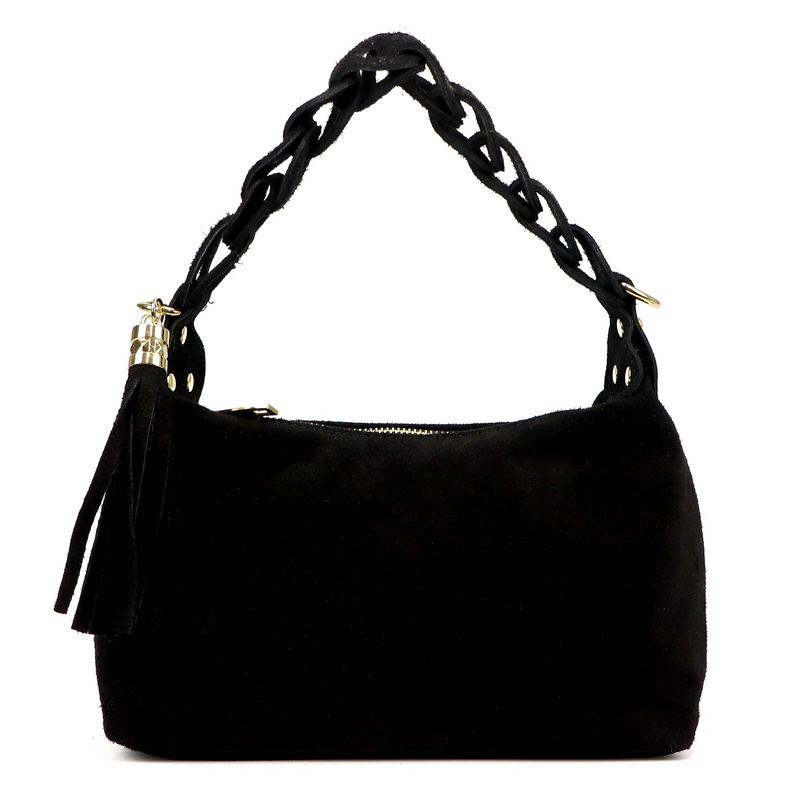 Vera Pelle zamszowa skóra naturalna damska listonoszka torebka na ramię