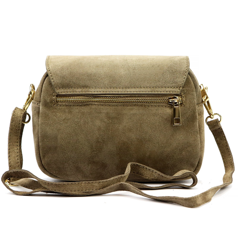 Zgrabna damska zamszowa skórzana listonoszka torebka przez ramię Luka